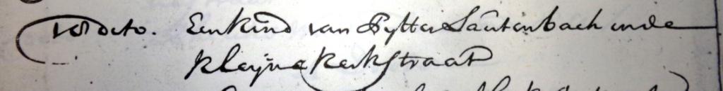 Overleden een kind van Pytter Lautebach 1779